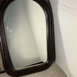 Vintage Elegant Brown Arched Mirror 12 1/2 x 18 1/2